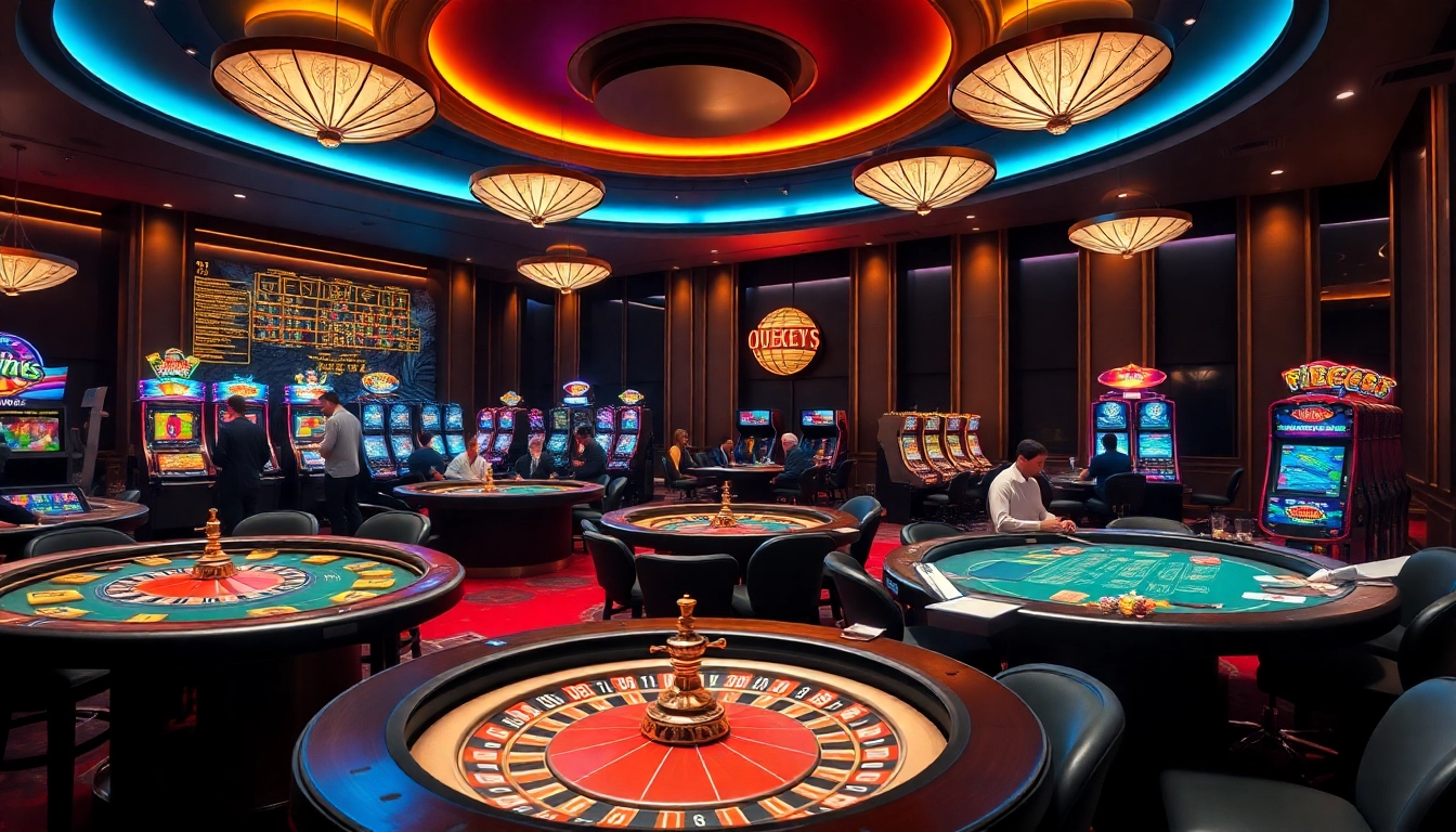 Experience the thrill of 789bet com with an engaging casino scene featuring vibrant games and players.