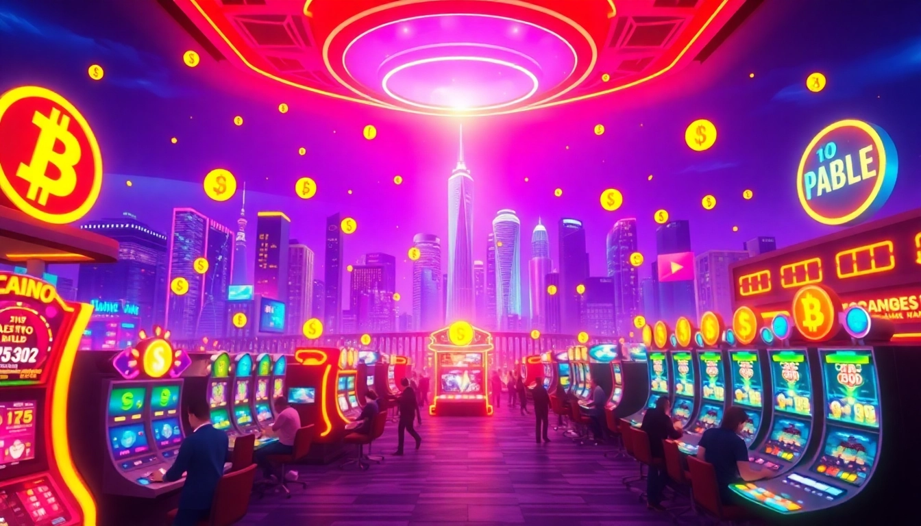 Visitez le crypto casino avec des jeux en ligne immersifs et des lumières néon éclatantes.