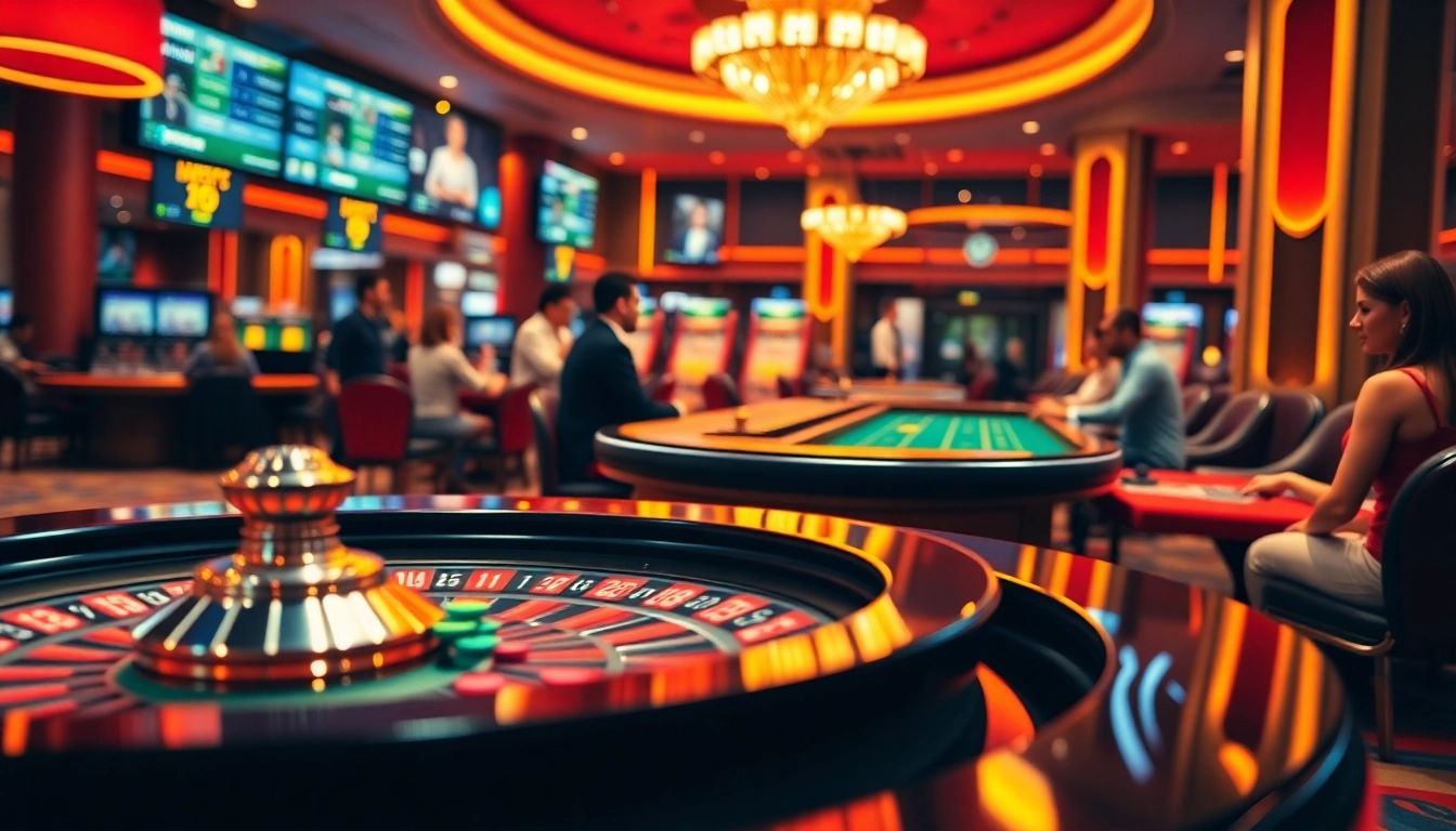 Jouez à des jeux captivants de casino en ligne avec une ambiance dynamique au cœur de l'action.