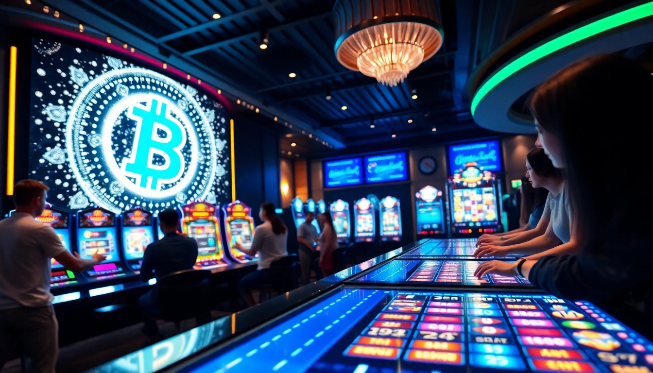 Jouer dans un crypto casino moderne avec des jeux numériques captivants et ambiance électrisante.