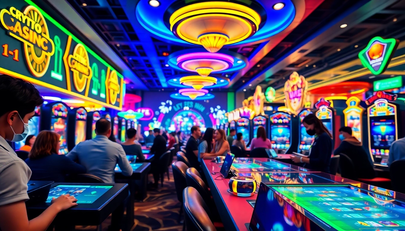 Plongez dans le monde du casino crypto en découvrant des joueurs absorbés dans des jeux immersifs.