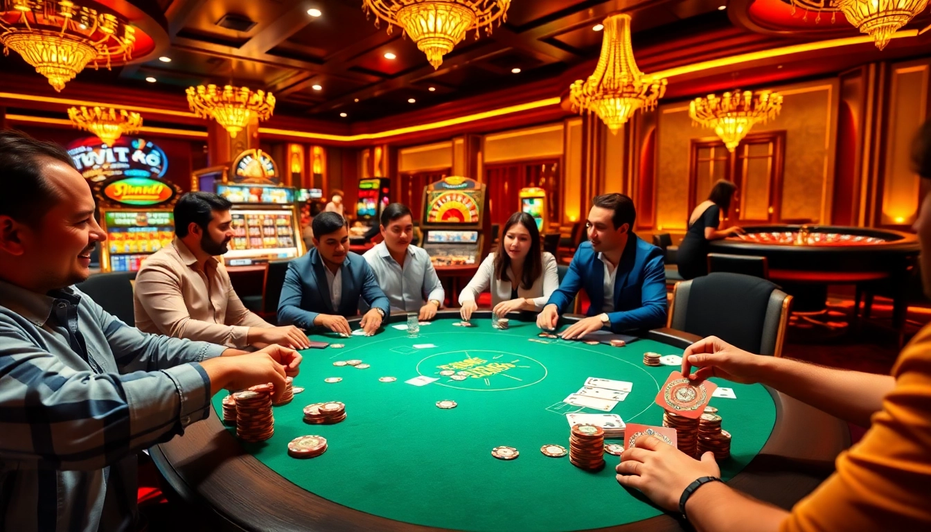 Experience luxury gaming with 789f at an upscale casino table filled with poker chips and cards.